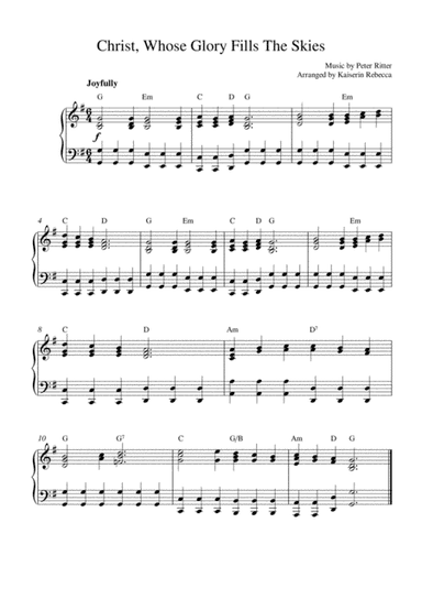 Christ, Whose Glory Fills The Skies (arr. Kaiserin Rebecca)