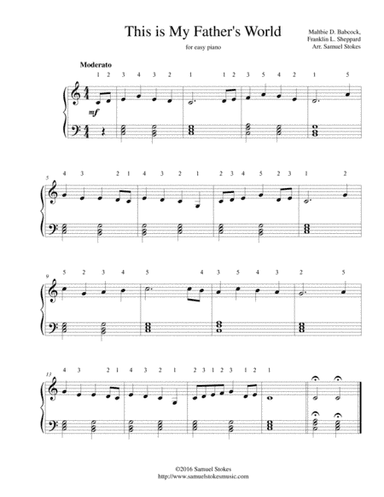 This is My Father's World - for easy piano (arr. Samuel Stokes)