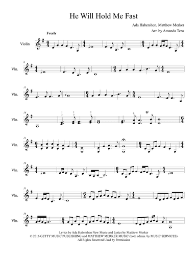 He Will Hold Me Fast (arr. Amanda Tero)