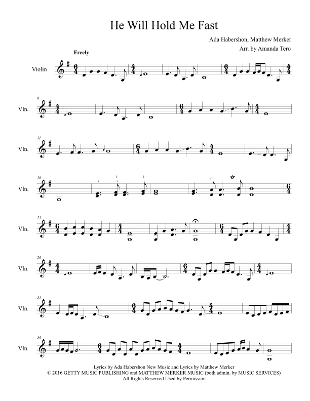 He Will Hold Me Fast (arr. Amanda Tero)