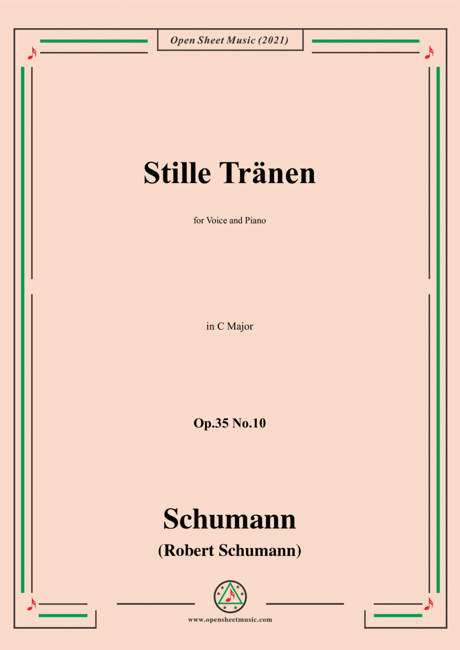 Schumann-Stille Tranen,Op.35 No.10 in C Major (arr. Open Cloud)