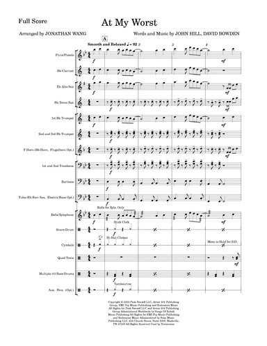 At My Worst (arr. Jonathan Wang)
