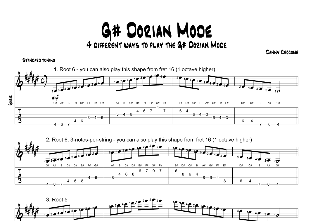 G# Dorian Mode (4 Ways to Play)