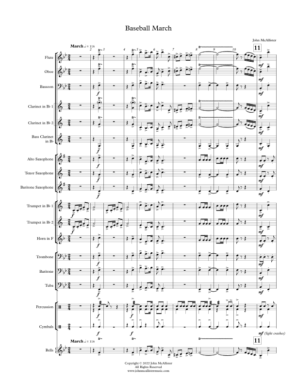 Baseball March - for concert band (arr. John McAllister)