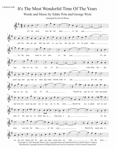 The Most Wonderful Time Of The Year (arr. Kevin Busse)