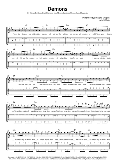 Demons (arr. Arr. Ed.CAL)