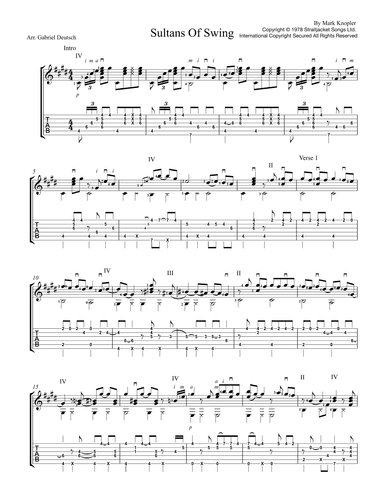 Sultans Of Swing (arr. Gabriel Deutsch)