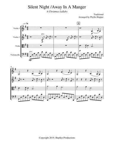 Silent Night Away - String Quartet (arr. Phyllis Hopper)