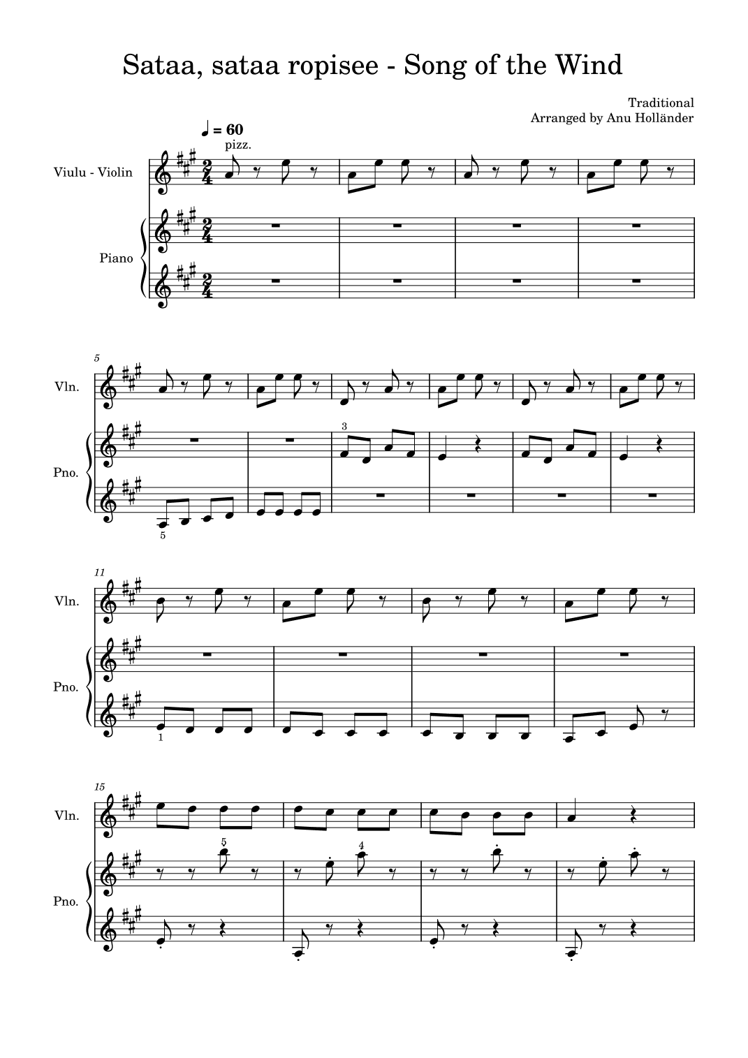 Soittosalkku: Sataa, sataa ropisee - Song of the Wind (arr. Anu Holländer)