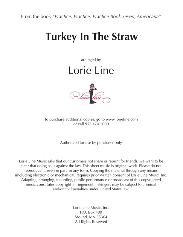 Turkey In The Straw (arr. Lorie Line)