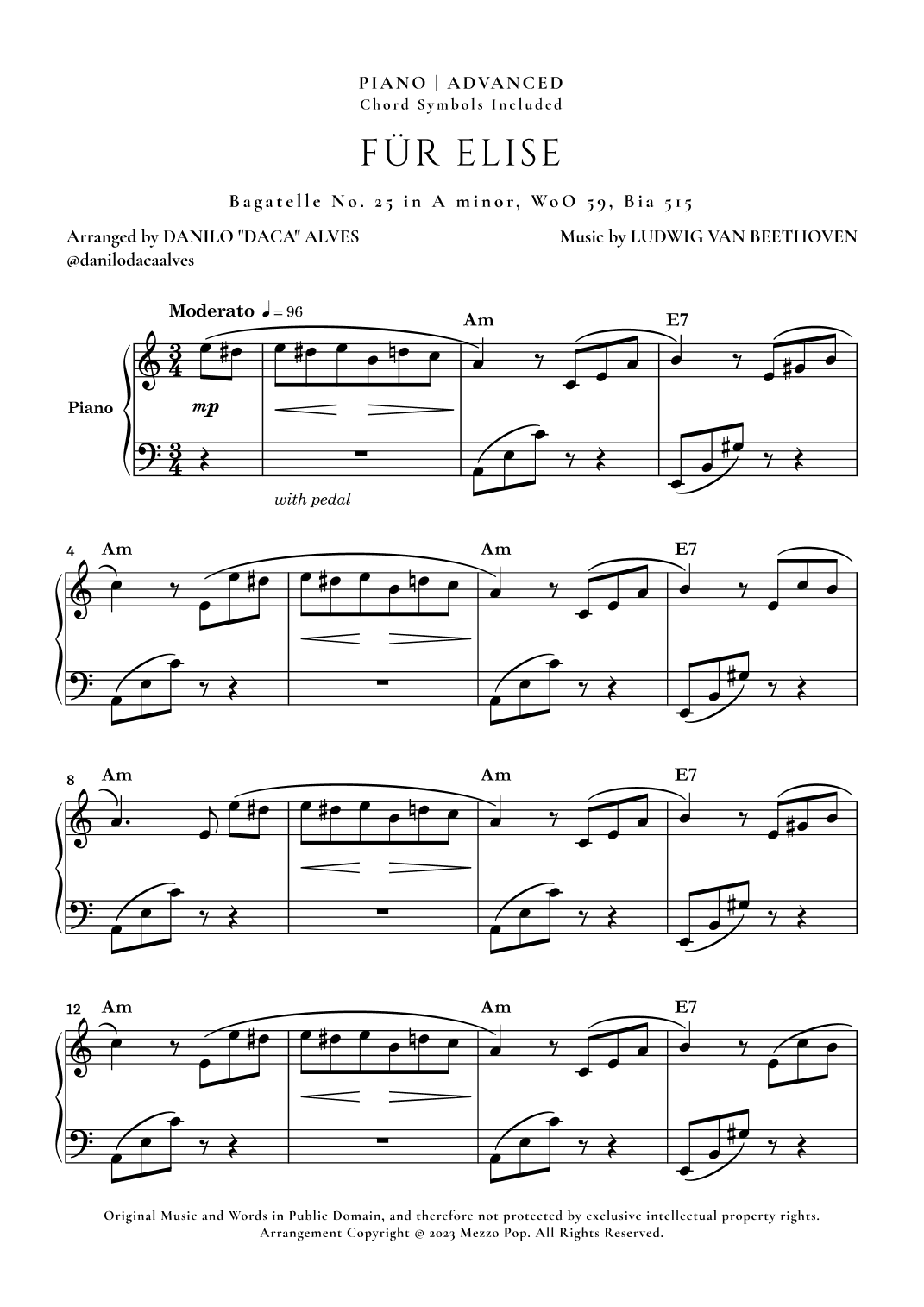 Für Elise (arr. Danilo "Daca" Alves)