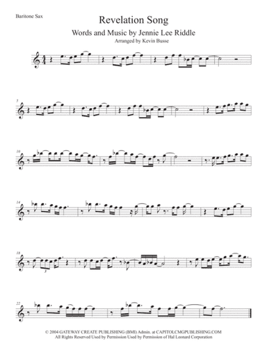 Revelation Song (arr. Kevin Busse)