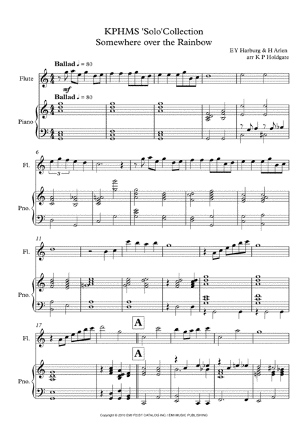 Over The Rainbow (arr. Kevin P Holdgate)