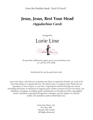 Jesus, Jesus Rest Your Head (arr. Lorie Line)