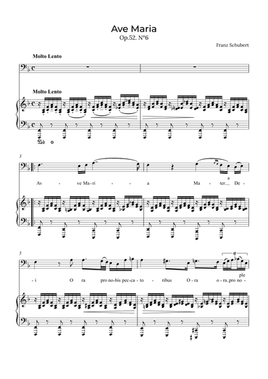 Ave Maria Schubert - Baritone in F (arr. Alex Nunes Rodrigues)