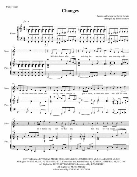 Changes (arr. Tim Sarsany)