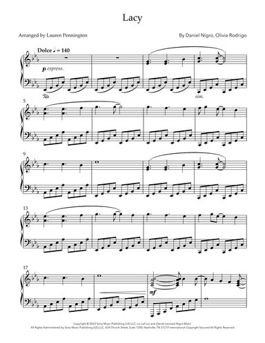 Lacy (arr. Lauren Pennington)