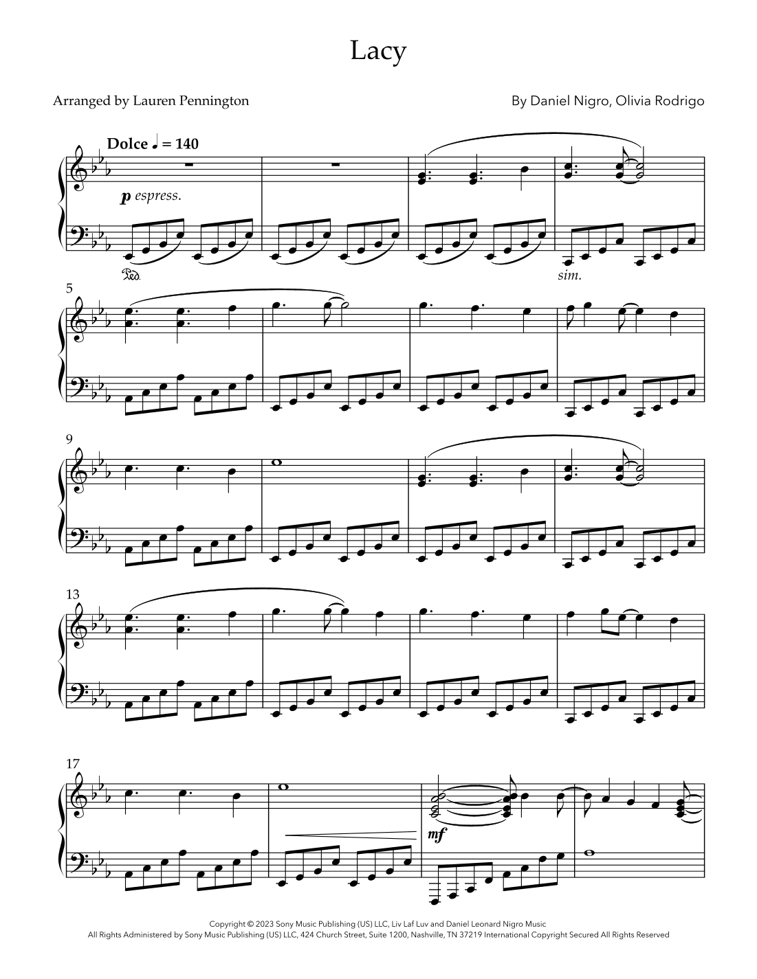 Lacy (arr. Lauren Pennington)