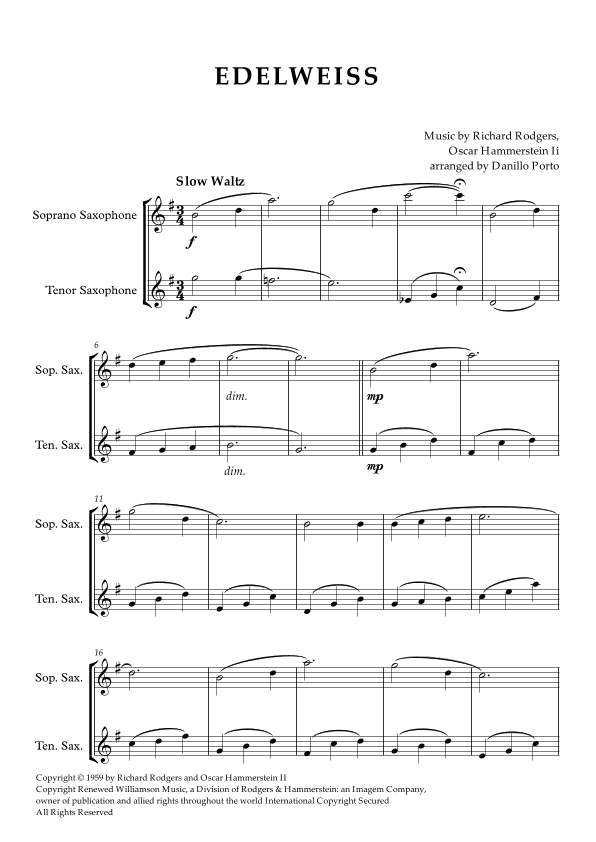 Edelweiss (arr. Danillo Porto)