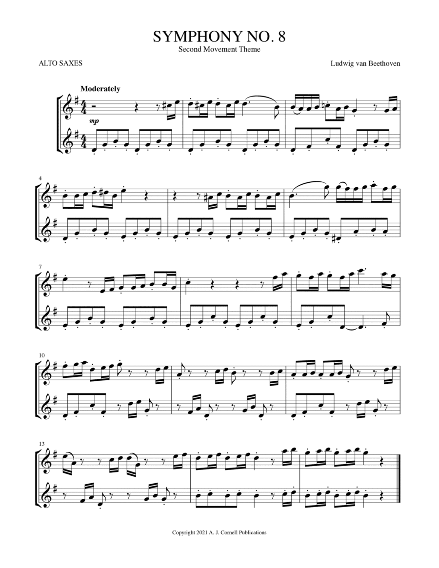 Symphony No. 8, Second Movement Theme (arr. Mark Phillips)