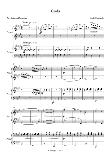 Skaters' Waltz, Coda (arr. Autumn Debassige)