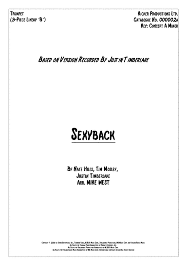 Sexyback (arr. Mike West)