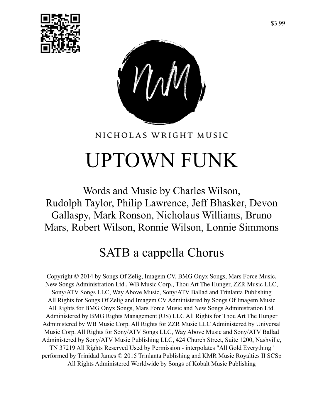 Uptown Funk (arr. Nicholas Wright)