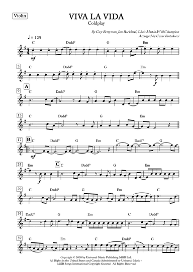 Viva La Vida (arr. ACT Bortolucci)