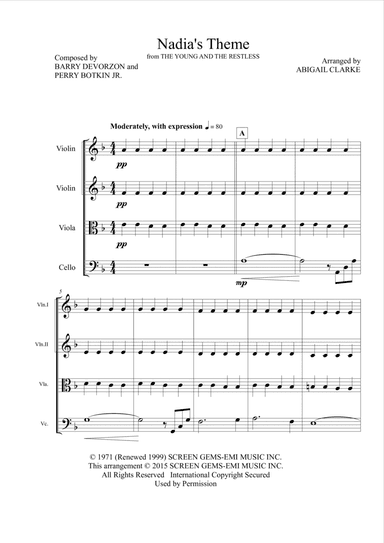 Nadia's Theme (arr. Abigail Clarke)