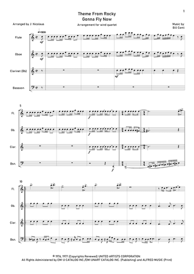 Gonna Fly Now (arr. John Nicolaus)