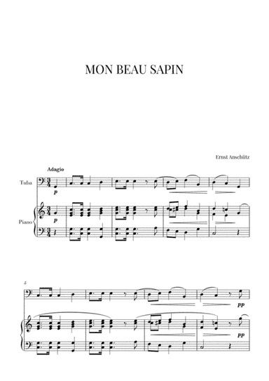 Mon Beau Sapin for Tuba and Piano (arr. Cadenza Editions)