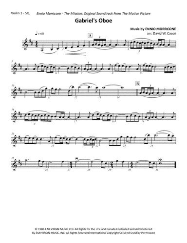 Gabriel's Oboe (arr. David W. Cason)