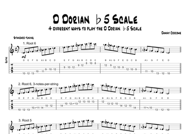 D Dorian b5 Scale (4 Ways to Play)