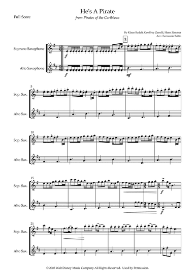 He's A Pirate (arr. Fernando Britto)