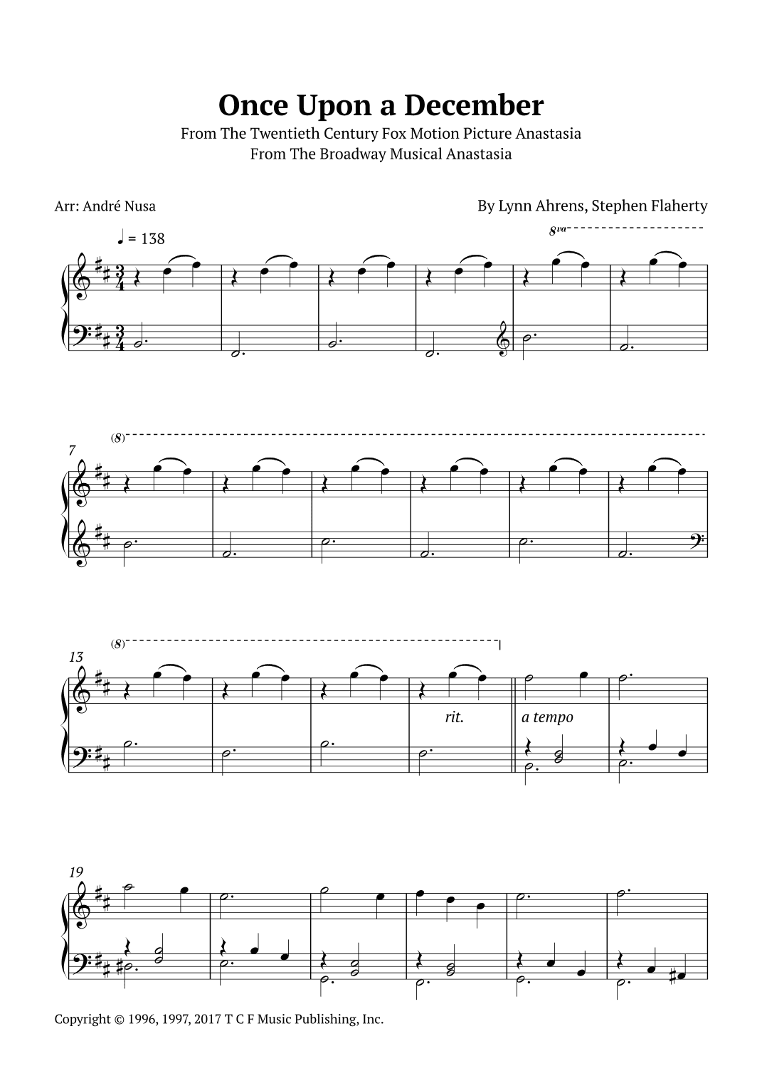 Once Upon A December (arr. André Nusa)
