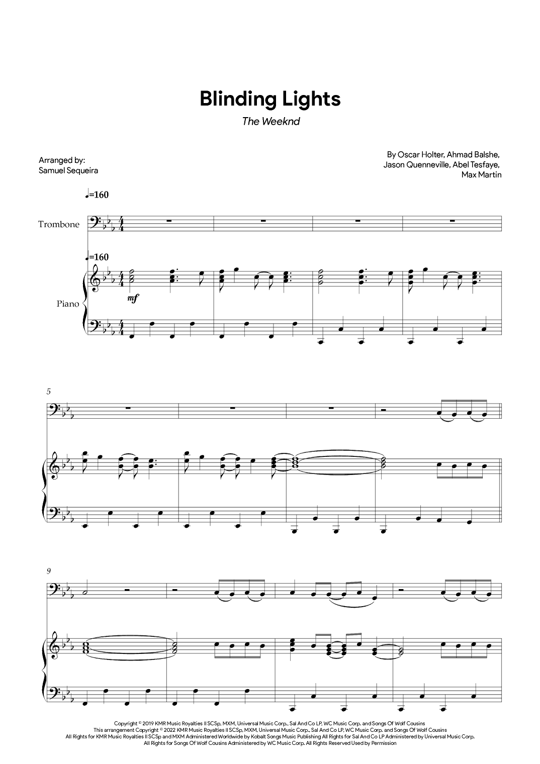 Blinding Lights (arr. Samuel Sequeira)