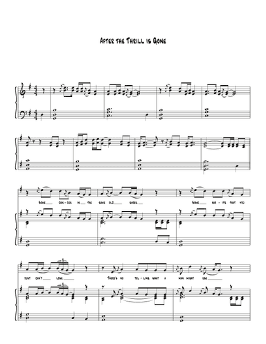 After The Thrill Is Gone (arr. Biegler)