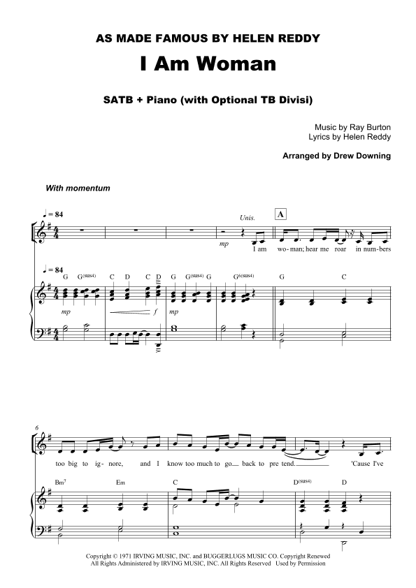 I Am Woman (arr. Drew Downing)