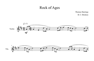Rock of Ages (Violin Solo) (arr. B. C. Dockery)