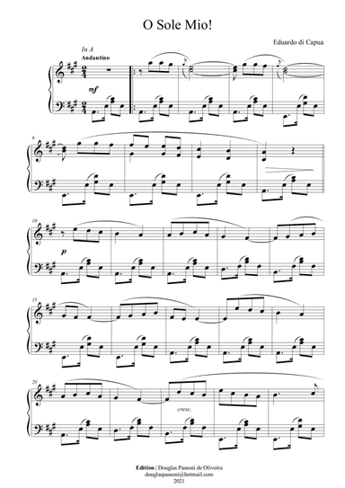 My Solo (O Sole Mio) (arr. Passoni Music)