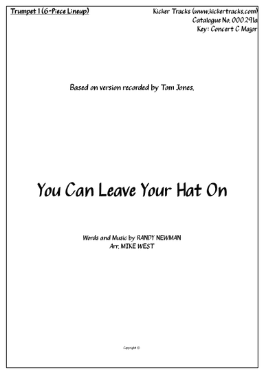 You Can Leave Your Hat On (arr. Michael Storeton-West)