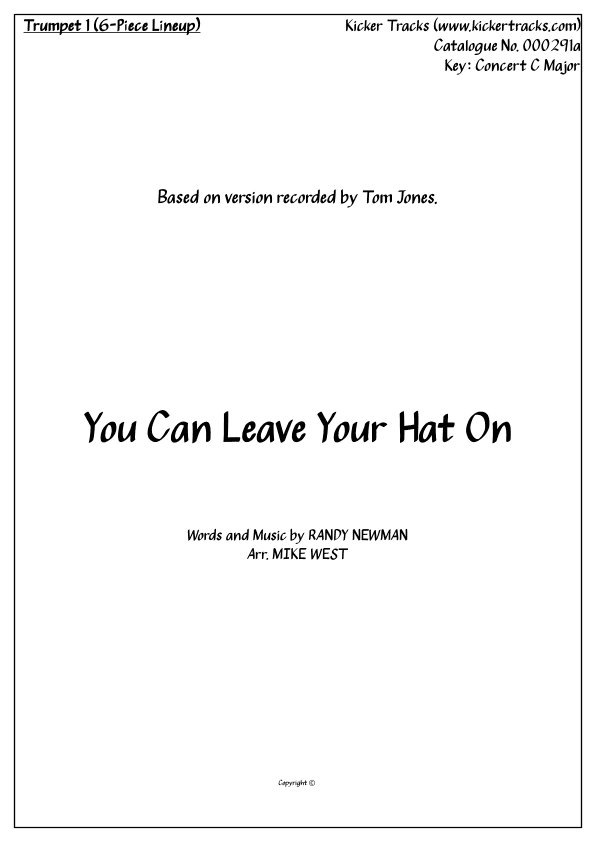 You Can Leave Your Hat On (arr. Michael Storeton-West)