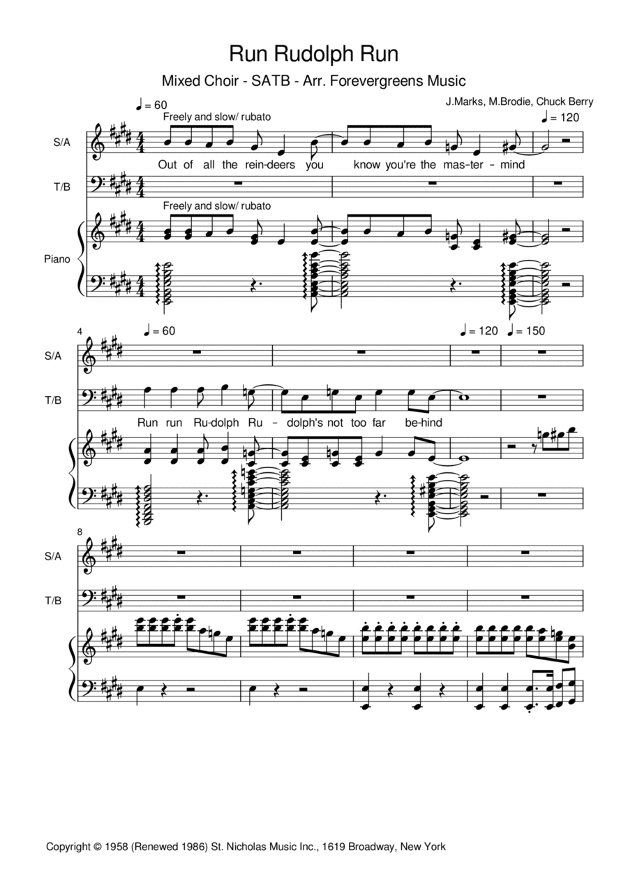 Run Rudolph Run (arr. Paul Brandsma)