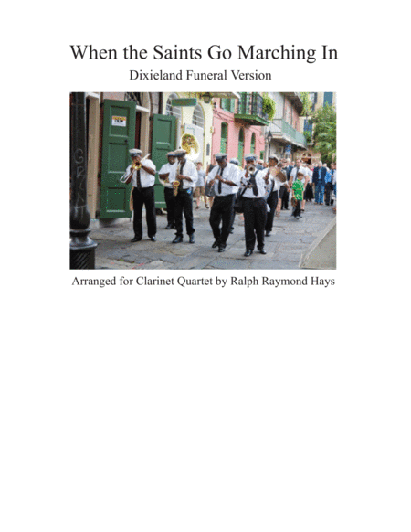 When the Saints Go Marching In (for clarinet quartet) (arr. Ralph Raymond Hays)
