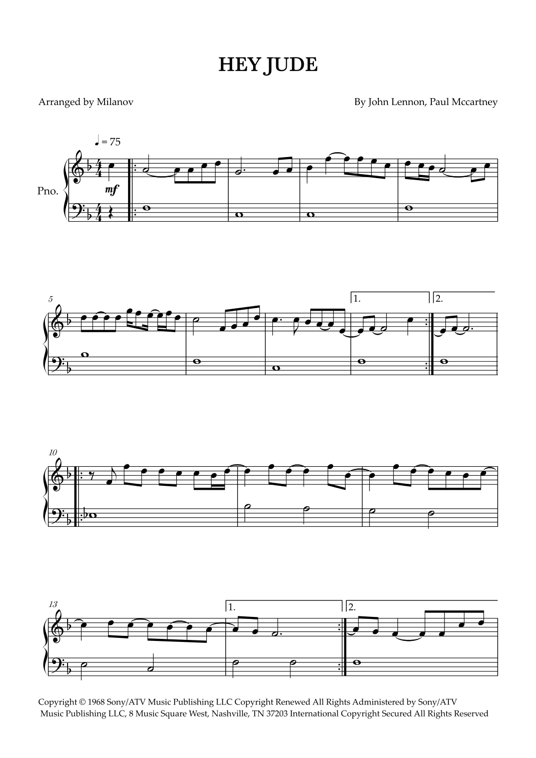 Hey Jude (arr. Milanov)
