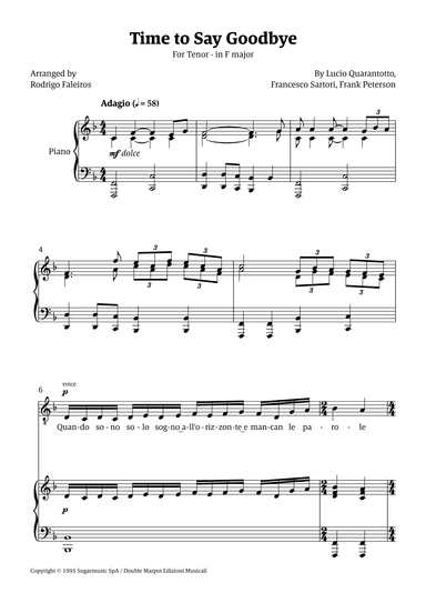 Time To Say Goodbye (arr. Rodrigo Faleiros)