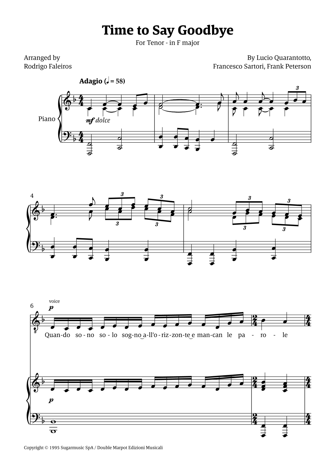 Time To Say Goodbye (arr. Rodrigo Faleiros)