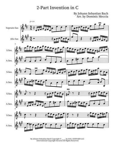 Two-part Invention In C (arr. Dominic Meccia)