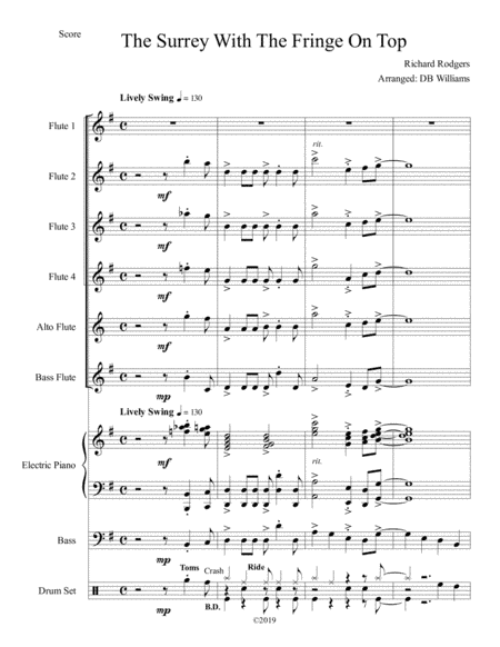 The Surrey With The Fringe On Top (arr. DB Williams)