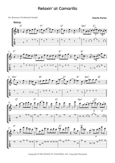 Relaxin' At The Camarillo (arr. Bronson Ferdinand Wright)